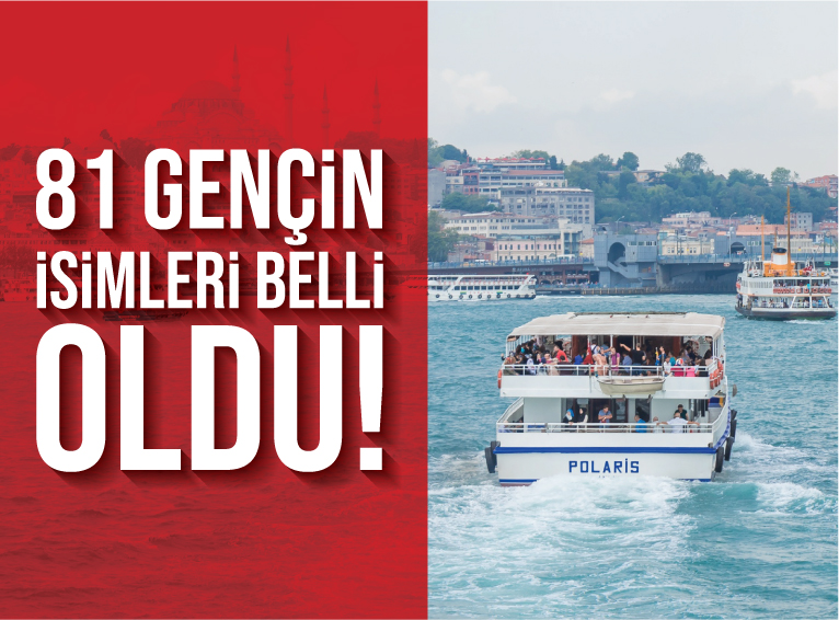 81 Gencin isimleri belli oldu